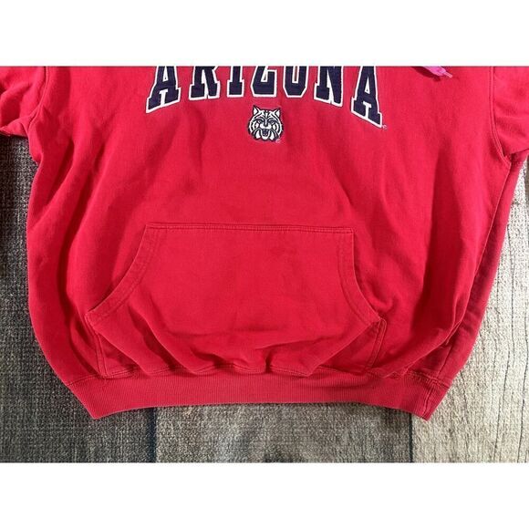 Vintage Arizona Wildcats Hoodie Mens Lg Red Sweatshirt University Team Sweater - Picture 5 of 7